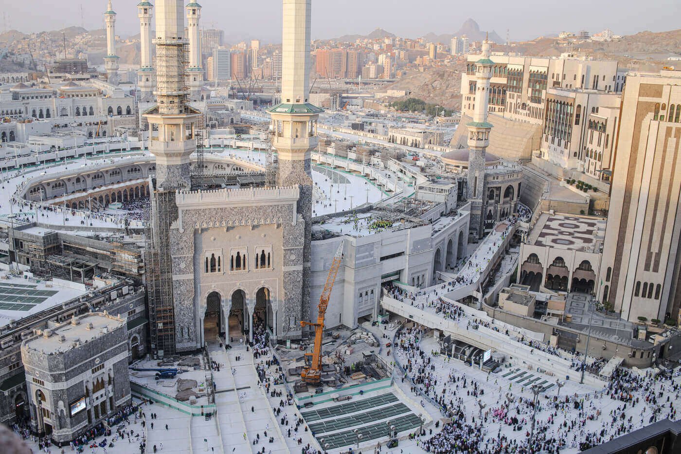 Majestic evening Haram view from Swissotel Makkah